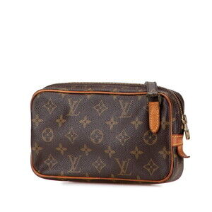 Louis Vuitton Brown Pochette Marly Bag Shoulder Monogram Bandouliere